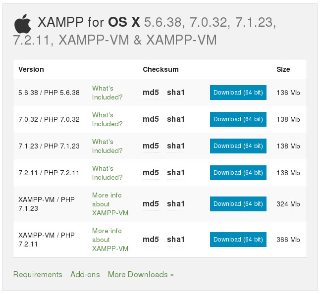 Download Xampp Mac